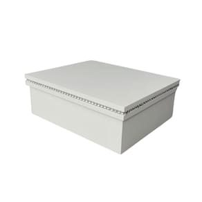 Caixa Personalizada Com Strass 100% Mdf (20x16x7,5) Branco