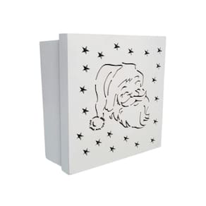 Caixas Personalizadas Brancas 100% Mdf (17x17x07) Papai Noel