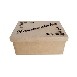 Caixa Personalizada Farmacinha 100% Mdf (17x12x08) Mdf Cru