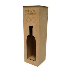 Porta Vinho Personalizada (33x10x10) Mdf Cru