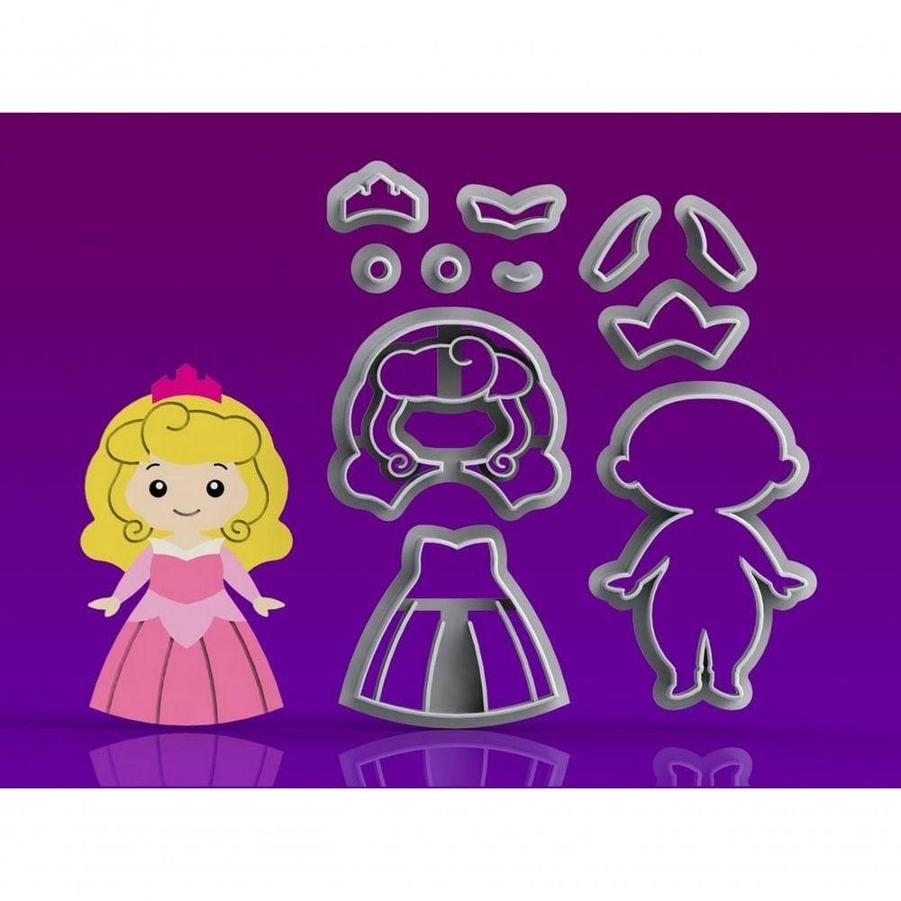 Cortador Princesa Aurora Modular 8 Cm