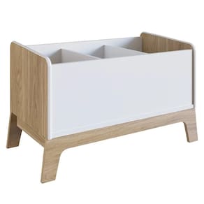 Caixa Organizadora De Brinquedos 3 Nichos 74cm Favo De Mel 010 Itapuã/branco Completa Móveis