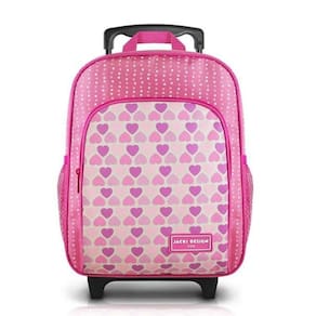 Mochila Com Rodinhas Tamanho Pequeno Sapeka Jacki Design Rosa - Flor