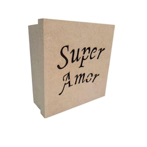 Caixas Personalizadas 100% Mdf Cru (17x17x07) Super Amor