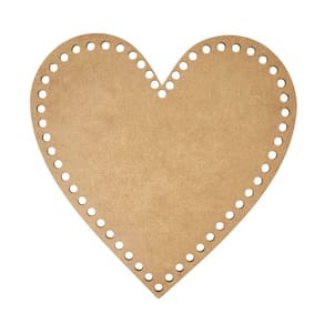 Base Para Crochê Em Mdf Cru Coração (15,5x15)