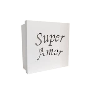 Caixas Personalizadas Brancas 100% Mdf (17x17x07) Super Amor