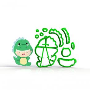 Cortador Dinossauros Baby Menino Tamanho 7 Cm