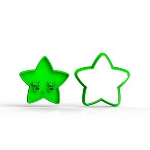 Cortador Estrela Fofa Corta E Marca Tamanho 8 Cm