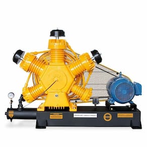 Compressor De Ar Alta Pressão Sobre Base Trifásico Contínuo 15hp 220/380v 000717 Chiaperini