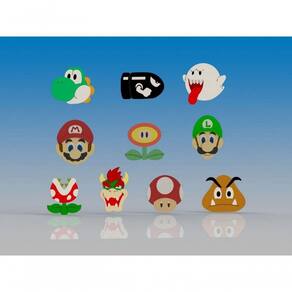 Cortador Kit Mario - 10 Personagens Modulares 5 Cm