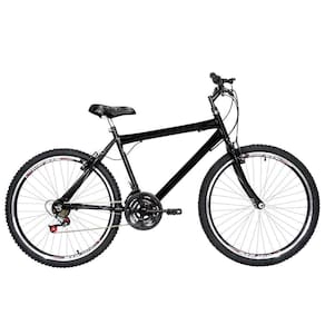 Bicicleta Masculina Aro 26 Mtb Aero 18 Marchas Cor Preta