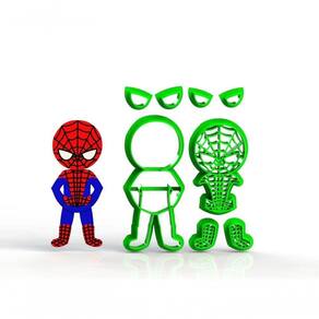 Cortador Heróis - Homem Aranhacorpo Cute Modular Tamanho 8 Cm