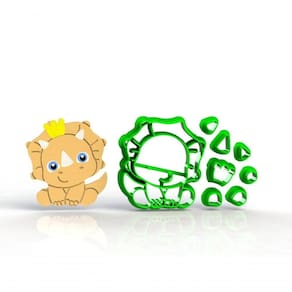Cortador Dinossauros Baby - Mod 2 Tamanho 5 Cm