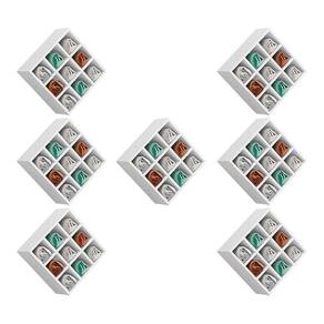 Kit 07 Nichos Porta Toalhas 09 Lugares 40x40cm Branco