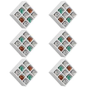 Kit 06 Nichos Porta Toalhas 09 Lugares 40x40cm Branco