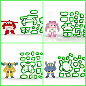 Cortador Kit Super Wings - 4 Modelos Modulares 5 Cm