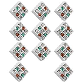 Kit 11 Nichos Porta Toalhas 09 Lugares 40x40cm Branco