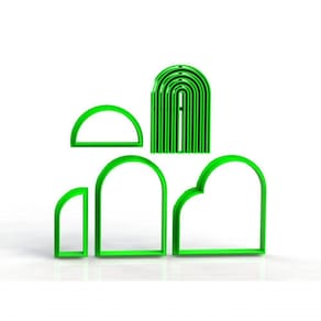 Kit Cortador Molduras Arcos Arco Íris Ieda Tamanho 5 Cm