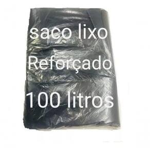 Saco Lixo 100 Litros Reforçado 100 Unidades Cor:Preto