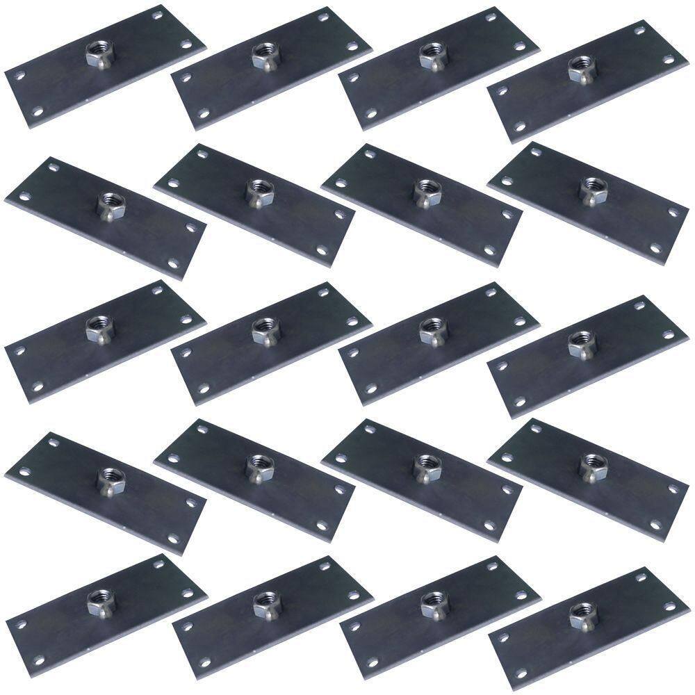 Kit 20 Chapinhas Reta Fixação Pés Palito Rosca 5/16 Zincada