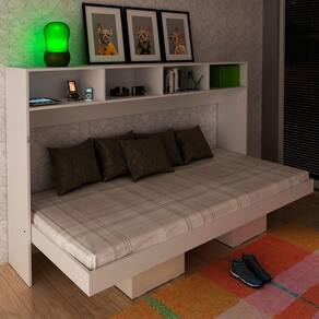 Cama Retratil Horizontal Solteiro Cm820 Branco Branco