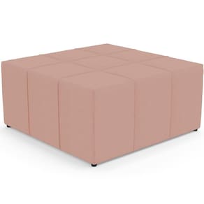 Puff Quadrado Milano 90x90cm W01 Linho Rosê