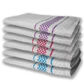 6 Panos De Prato Atoalhado Felpudo 370G/M² Premium Az+Rs+Rx