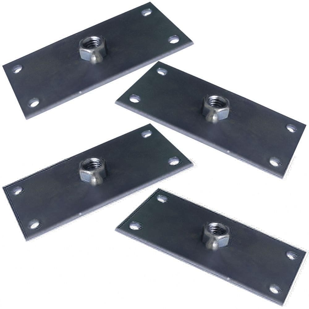 Kit 4 Chapinhas Reta Fixação Pés Palito Rosca 5/16 Zincada