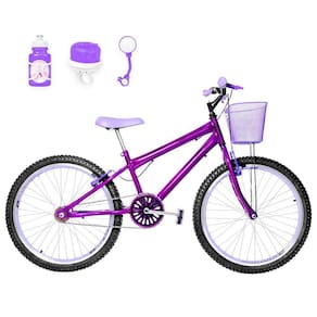 Bicicleta Infantil Feminina Aro 24 Aero Violeta E Lilás