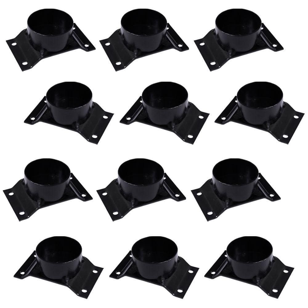 Kit 12 Chapinhas Elevada Com Tubo Pés Palito 5/16 Preto