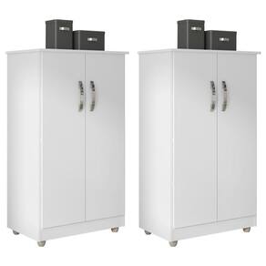 Kit 2 Armários Organizador Multiuso Rosana 2 Portas Branco