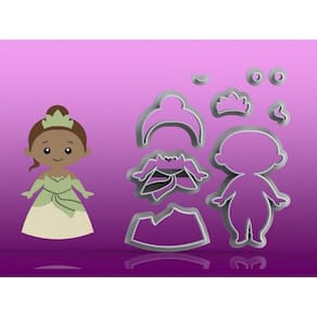 Cortador Princesa Tiana Modular Tamanho 8 Cm
