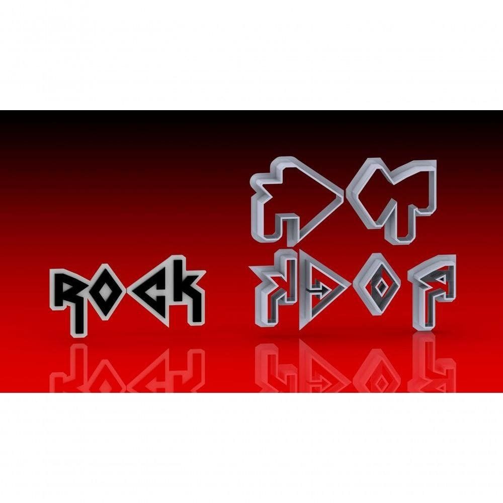 Cortador Rock Logo Modular Tamanho 6 Cm