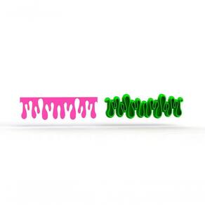 Cortador Estilo Drip Cake Calda Melado Mel Babado Mod 2 Tamanho 10 Cm