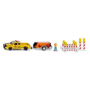 Miniatura 1/50 Siku Dodge Ram 1500 Com Reboque De Construção