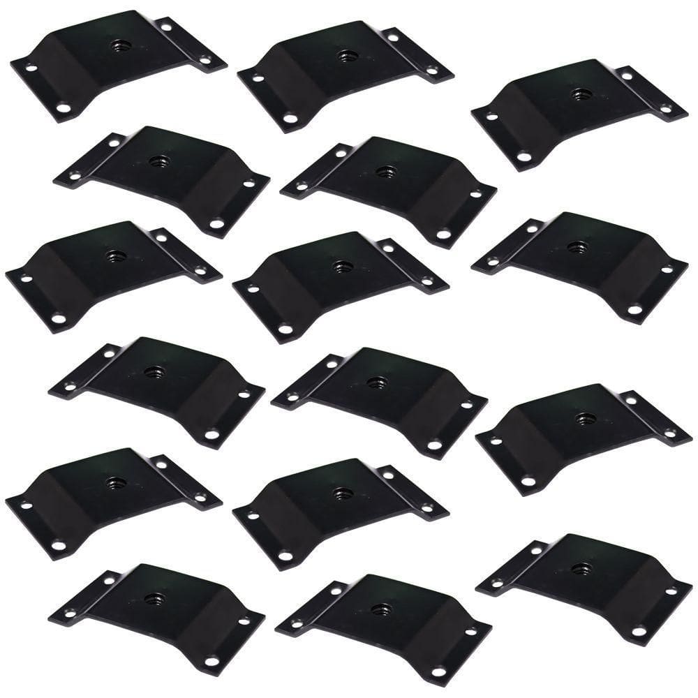 Kit 16 Chapinhas Elevada Fixação Pés Palito Rosca 5 16 Preto