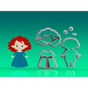 Cortador Princesa Merida Modular Tamanho 8 Cm