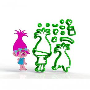 Cortador Trolls - Poppy Modular Tamanho 8 Cm