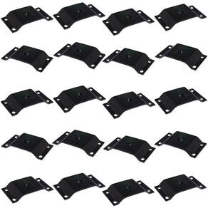 Kit 20 Chapinhas Elevada Fixação Pés Palito Rosca 5 16 Preto
