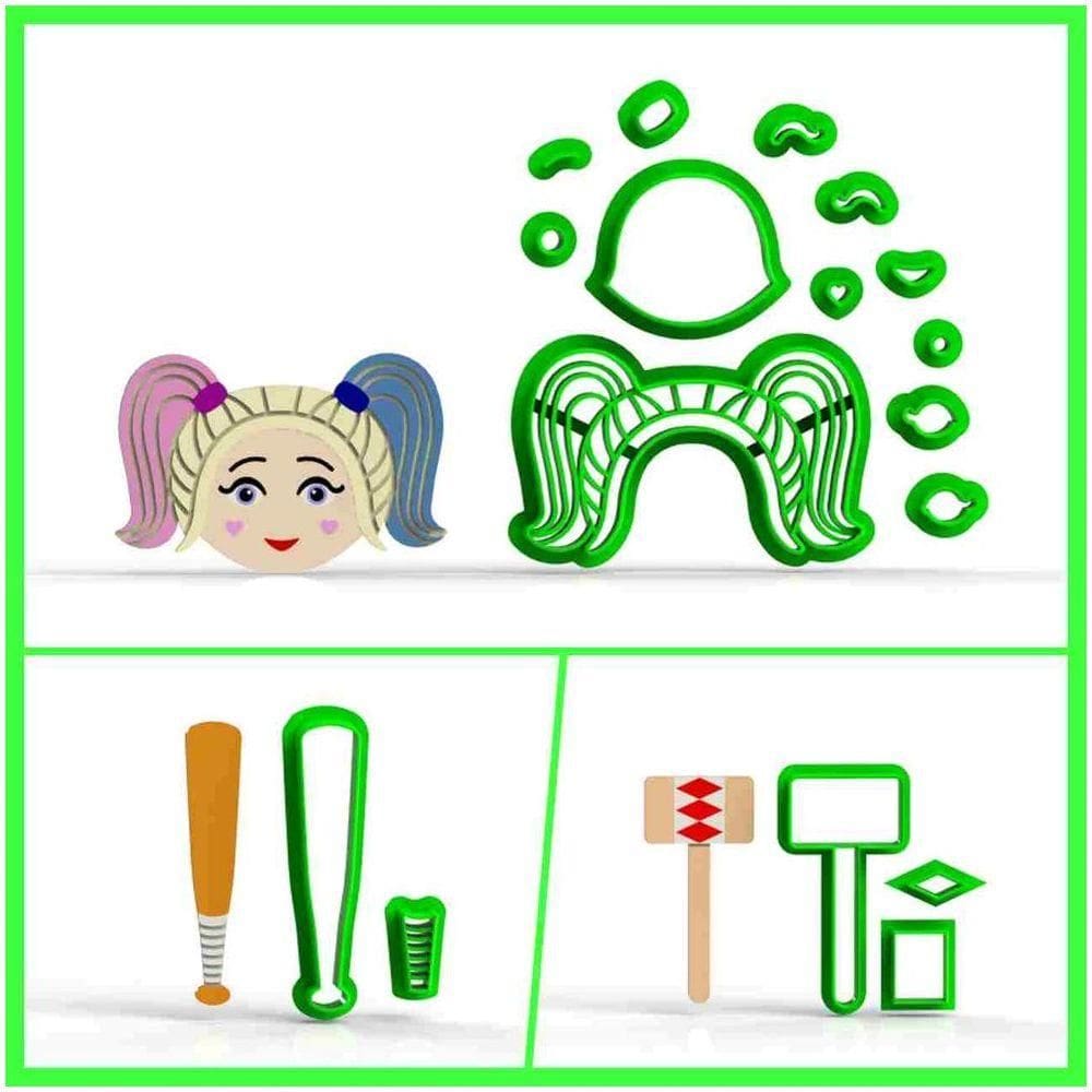 Cortador Kit Arlequina - 3 Modelos 6 Cm