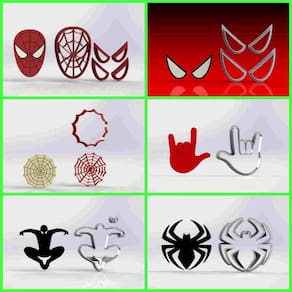 Cortador Kit Homem Aranha Com 6 Modelos Modulares 5 Cm
