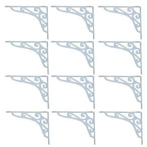 Kit 12 Cantoneiras Brancas Suporte Parede Prateleira 25X30Cm