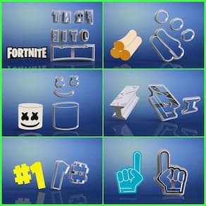 Cortador Kit Fortnite - 23 Modelos Completo 5 Cm