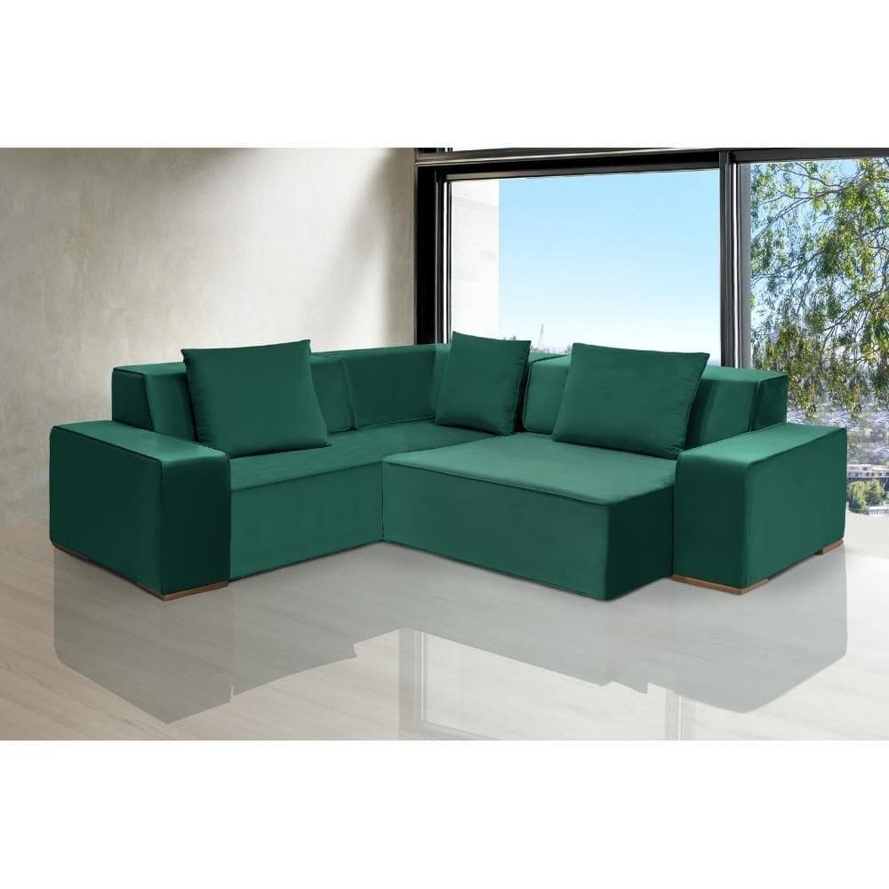 Sofá De Canto Dubai 2,57x2,57m-verde