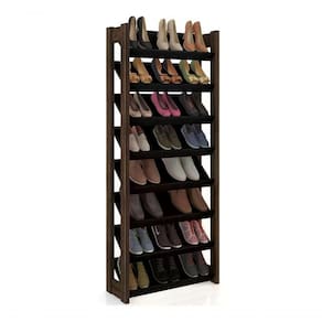 Sapateira Multiuso Closet 8 Prateleiras Az1006 Preto Nogal