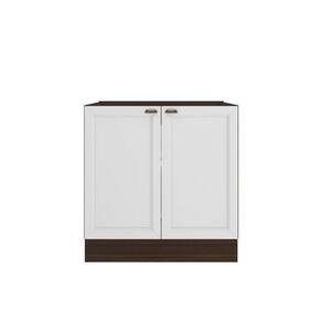 Balcão 2 Portas Cooktop Sem Tampo Sara 0,80M Nogueira/Branco