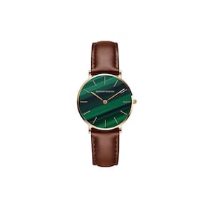 Relógio Feminino Hm-cc36 Pulseira De Couro Marrom
