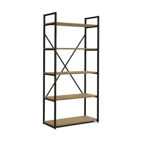 Estante Alta 5 Prateleiras 150x72cm Crome Li006 Freijo Preto
