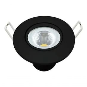 Kit 8 Spot Led 5w Redondo Embutir Branco Frio 9x9cm Preto