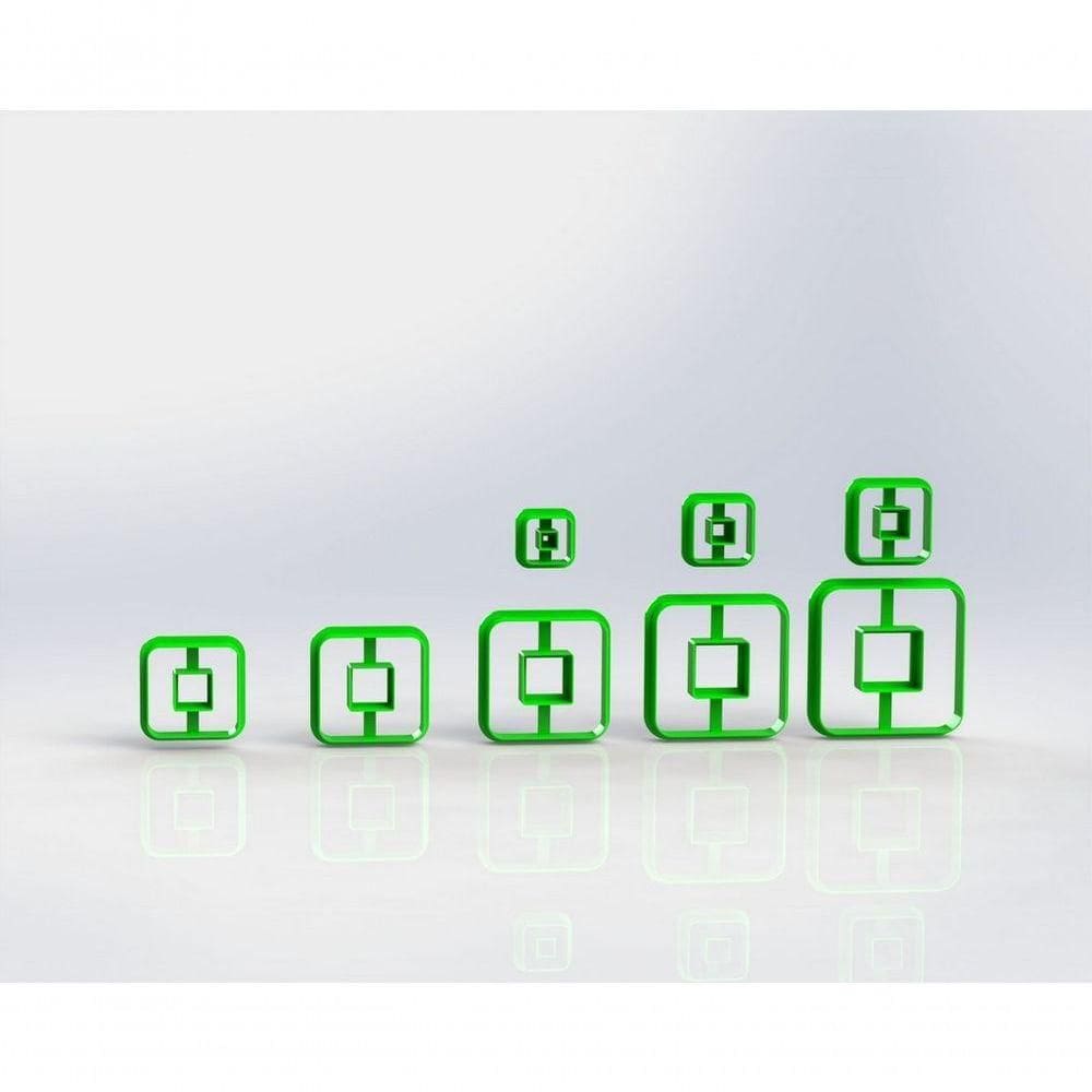 Cortador Polymer Clay (mod 56) Tamanho Kit